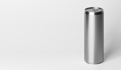 mock up view of a metal can - 3d rendering