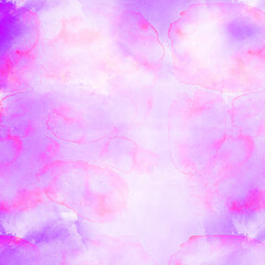 Fototapeta na wymiar Beautiful pink and purple on white watercolor splash paint texture or grunge background
