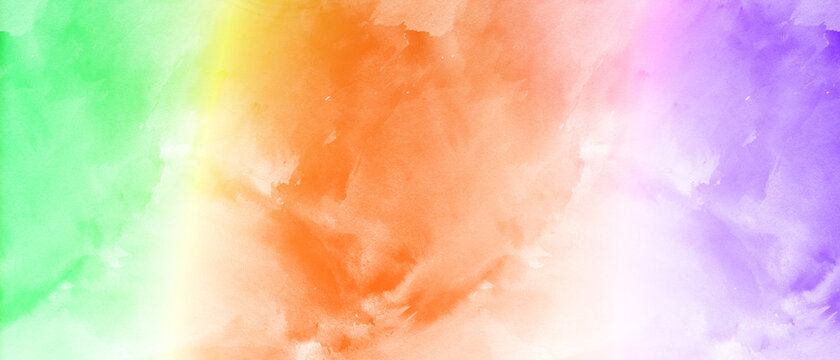 Beautiful and colorful watercolor background with splash paint texture or grunge, abstract background design concept