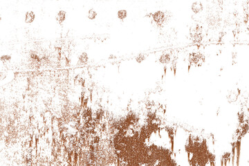 brown rust isolated on a white background