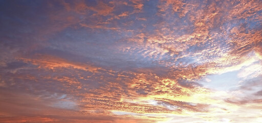dramatic cloud at sunset panorama