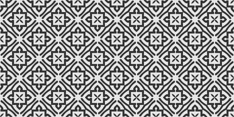 Abstract background pattern black and white ornament, wallpaper. Seamless pattern, texture. Vector illustration for design.