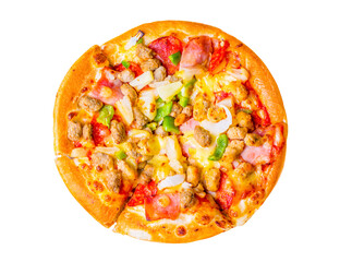 Closeup shot of nice delicious pizza
