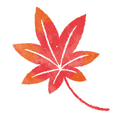 赤いモミジ　スタンプ　ハンコ