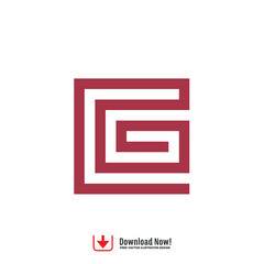 logo vector k, cg