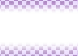アナログタッチな市松模様のフレーム　紫
