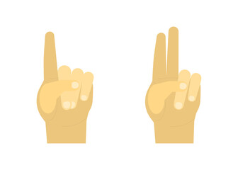 Vector flat illustration.Isolated hands on a white background.