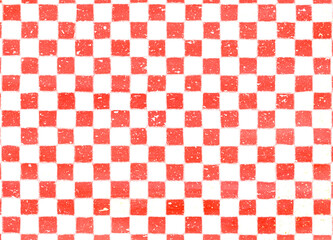 Fototapeta premium キラキラした紅白の市松模様背景
