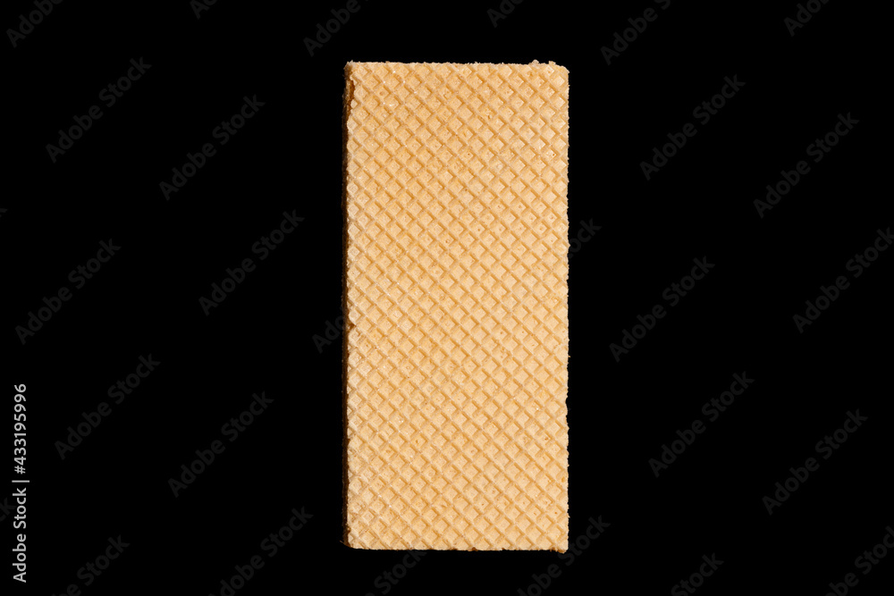 Poster rectangular waffle isolated on black background