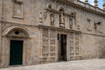 Fototapeta na wymiar Holy Door of the Cathedral of Santiago de Compostela, Spain