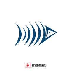 vector wings fish