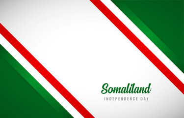 Happy Independence day of Somaliland with Creative Somaliland national country flag greeting background