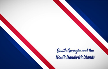 Happy national day of South Georgia and the South Sandwich Islands with Creative national country flag greeting background