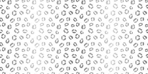 Fototapeta na wymiar Cheetah seamless vector pattern background, silver and white