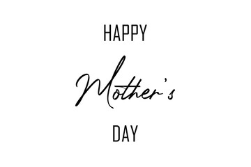 Banner on white background with Happy Mother's day greeting.