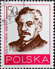 POLAND-CIRCA 1978 : A post stamp printed in Poland showing a portrait of Labor Movement Officials...
