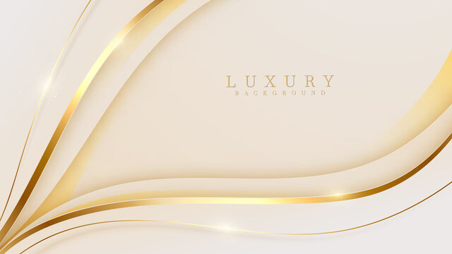 Luxury light yellow pastel abstract background with golden lines sparkle. Illustration from vector about modern template design for a sweet and elegant feeling.