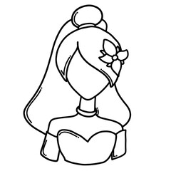 Bride Doodle vector icon. Drawing sketch illustration hand drawn cartoon line eps10
