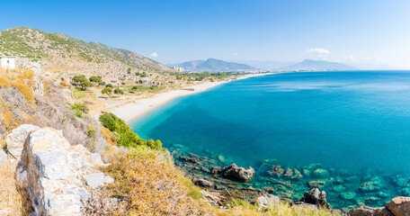 Fototapeta premium Anemurium Ancient City view from castle in Anamur