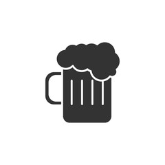 Beer glass icon isolated on white background. Beer symbol modern, simple, vector, icon for website design, mobile app, ui. Vector Illustration