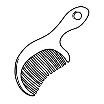recommend clip art: Comb Doodle vector icon. Drawing sketch illustration hand drawn cartoon line eps10