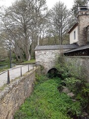 Fototapeta na wymiar Parte añeja de un molino en Vilalba, Galicia