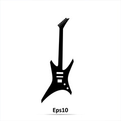 Electric guitar icon.Vector illustration. EPS10