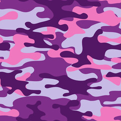 
Camouflage seamless pattern. Abstract camo. Military texture of stains. Print on fabric and clothing. Vector illustration