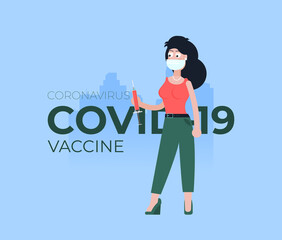 Coronavirus COVID-19 virus. Flat Design Graphic, vector