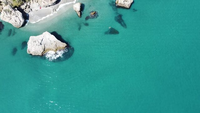 Carabeillo Beach In Nerja, Malaga, Andalusia