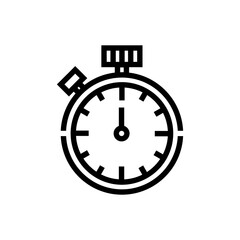 Football or Soccer Stopwatch icon in Outline Style. a stopwatch to show the match time. Vector illustration icons can be used for applications, websites, or part of a logo.