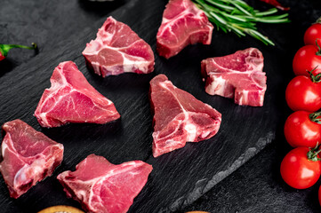 mini raw
Beef T-Bone steak on stone background
