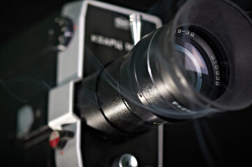 Fototapeta na wymiar Close-up of the vintage 8mm Movie Camera