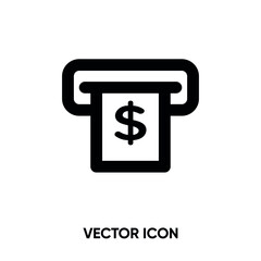 Atm vector icon. Modern, simple flat vector illustration for website or mobile app. Bank atm symbol, logo illustration. Pixel perfect vector graphics	