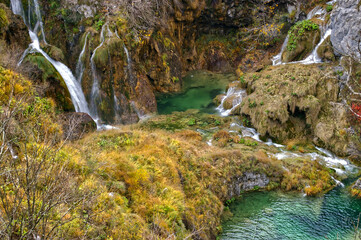 Fototapety  Ujęcie Parku Narodowego Jezior Plitwickich, Chorwacja