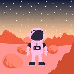 Dark red Mars planet space landscape  © anna_60788