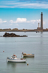 Plouguerneau. Le phare de l'ile Vierge. Finistère. Bretagne	