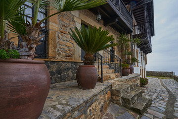 Fototapeta premium Lastres, (Llastres). Picturesque town belonging to the council of Colunga in Asturias (Asturies). Beautiful town with a great seafaring tradition.