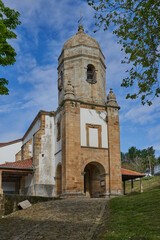 Fototapeta premium Parish Church of Santa María de Sabada is located in LLastres (Lastres), in the Asturian council of Colunga.