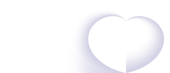 white paper heart, abstract white background, luxury, with geometric transparent gradient, you can use for ad, poster, template, business presentation, luxury, 3d, lines, illustration, paper, graphic