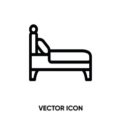 Bed vector icon. Modern, simple flat vector illustration for website or mobile app. Bed room symbol, logo illustration. Pixel perfect vector graphics	