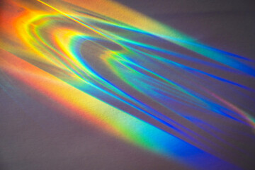 Prism Rainbow Water Reflections on Grey Background Overlay