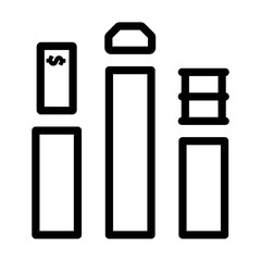 Oil, Dollar And Gold Chart Concept Icon