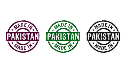 Obraz premium Made in Pakistan stamp and stamping
