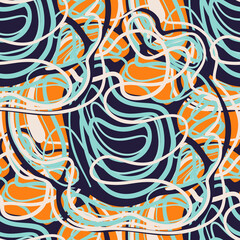 Seamless pattern with a simple abstract drawing