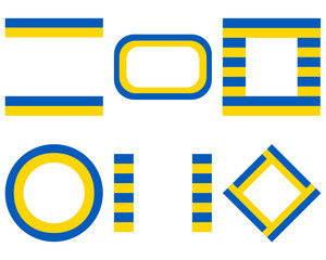 Fototapeta premium Fahnen der Ukraine mit Textfreiraum