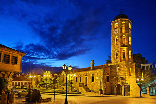 The Town Hall (old school) of Arnaia village, Municipality of Aristotle, Halkidiki, Macedonia, Greece 