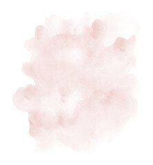 Abstract light pink watercolor stain shape
