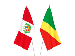 Peru and Republic of the Congo flags