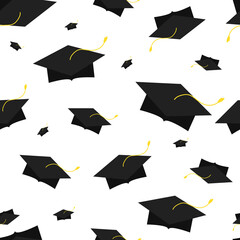 Graduation cap pattern. Modern art abstract texture, Vector EPS 10